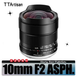 TTArtisan APS-C 10mm F2 ASPH 105° Ultra-wide Angle Lens for Camera Photography Sony E Fujifilm XF Nikon Z Canon EOS R M43 Mount