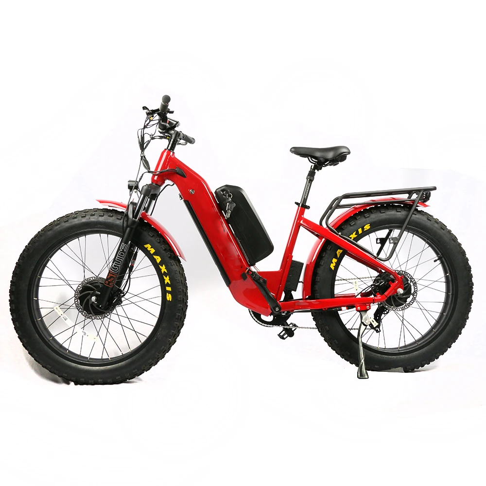 26 Inches Off-Road Fatbike 1000W 40AH 200KM Long Range 7 Speed Beach Mountain E-bike Dual Motor Electric Bicycle