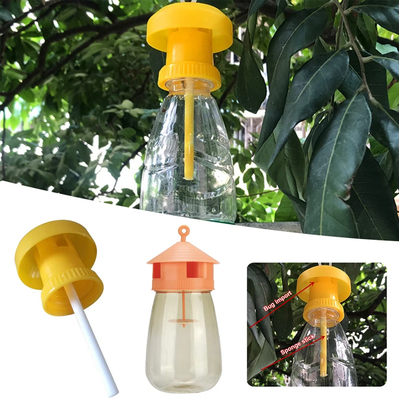 Fruit Fly Traps Reusable Plastic Bottle Top Trap Fly Catcher Pest Insect Control For Indoor And Outdoor Farm Orchard Supplies