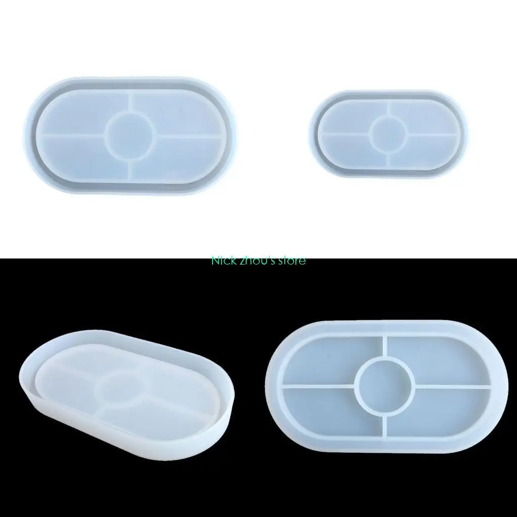 

E15E DIY овальная пепельница силиконовая форма форма из смолы прочная пластина модель лоток для изготовления