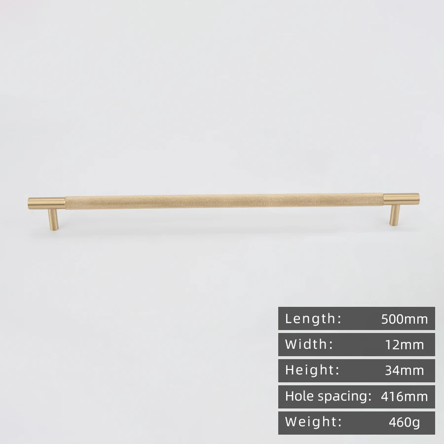 KEDLO Massief messing knoopgreep 500mm lange handgreep keukenkast Europese stijl licht luxe geborsteld messing gouden handgreep