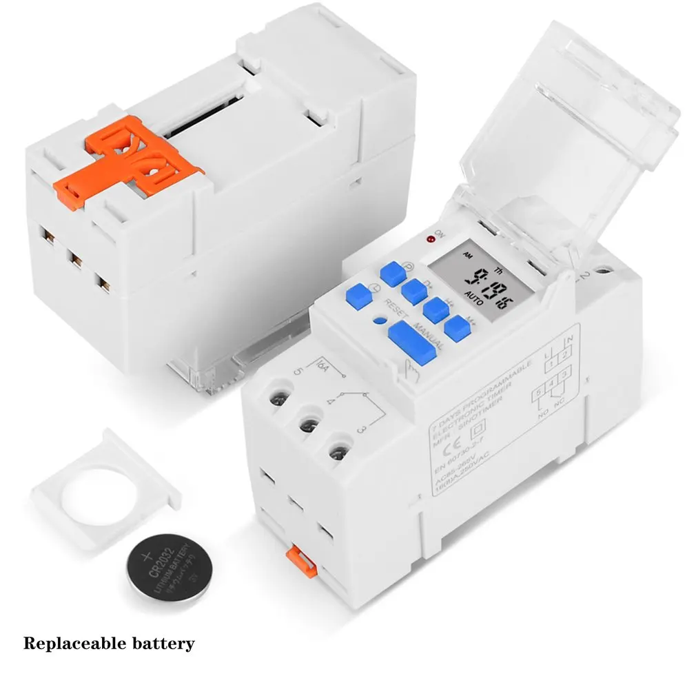 TM919A Time Controller 16A Din Rail Mount Electronic Weekly 7 Days Programmable Digital Industrial Relay Timer Switch Wholesale