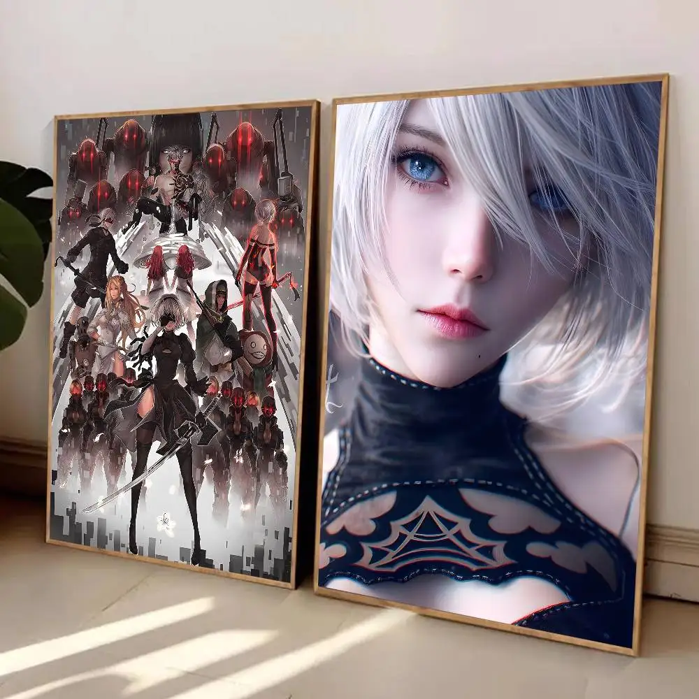1PC Anime NieR Automata Poster HD kunst klebrige wand wasserdicht hause wohnzimmer schlafzimmer bar ästhetische dekoration