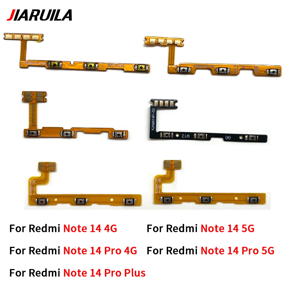 60 قطعة ، تشغيل وإيقاف حجم الجانب زر مفتاح فليكس ل Redmi ملاحظة 5 6 7 8 8T 9 9S 10 10S 10T 12S 11 12 13 14 11E Pro 4G 5G Plus