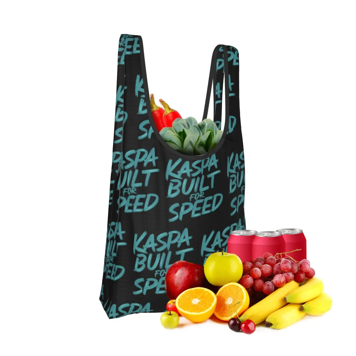 

Kaspa Blockchain Инновационная и безопасная сумка для покупок Портативные сумки-тоут Складная сумка-шоппер на плечо Сумка для продуктов