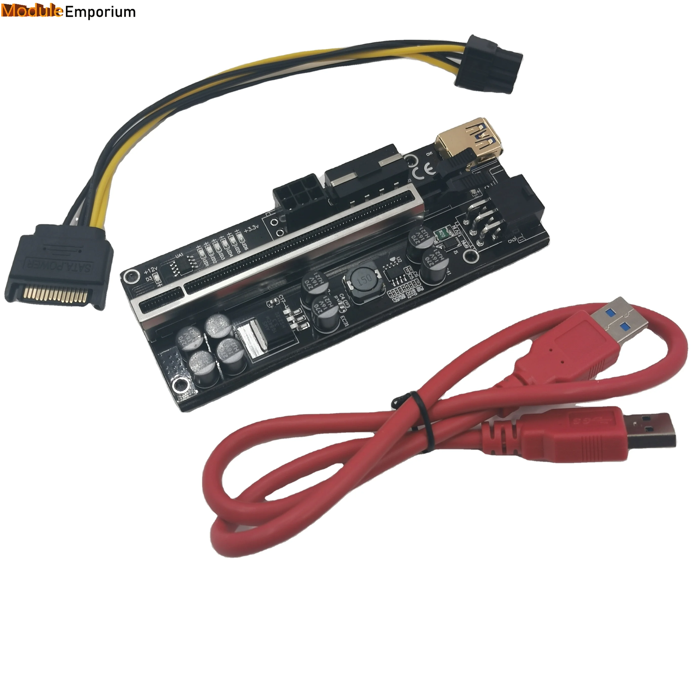 newest version 010s plus black usb 3.0 pci-e ver express 4x 8x riser card plus pcie 1x to 16x