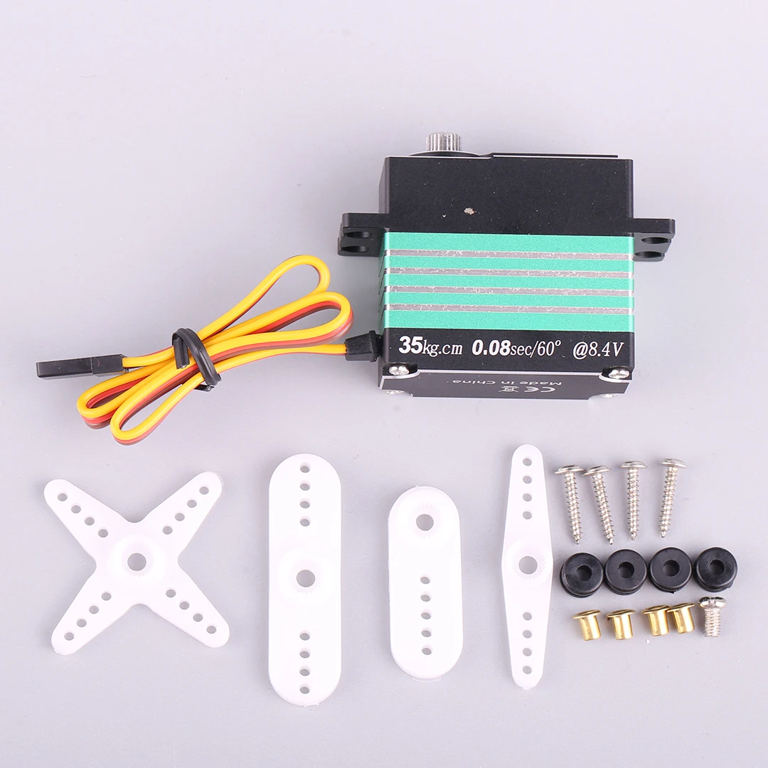 

PTK 9835 MG-D Brushless Standard Servo for RC Car High Voltage All Metal Gear Large Torque 36kg Model