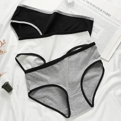 1pc Women Panties Low-Waist Cotton Solid Simple Sports Underwear Girls'S Briefs Comfortable Breathable Female's Lingerie