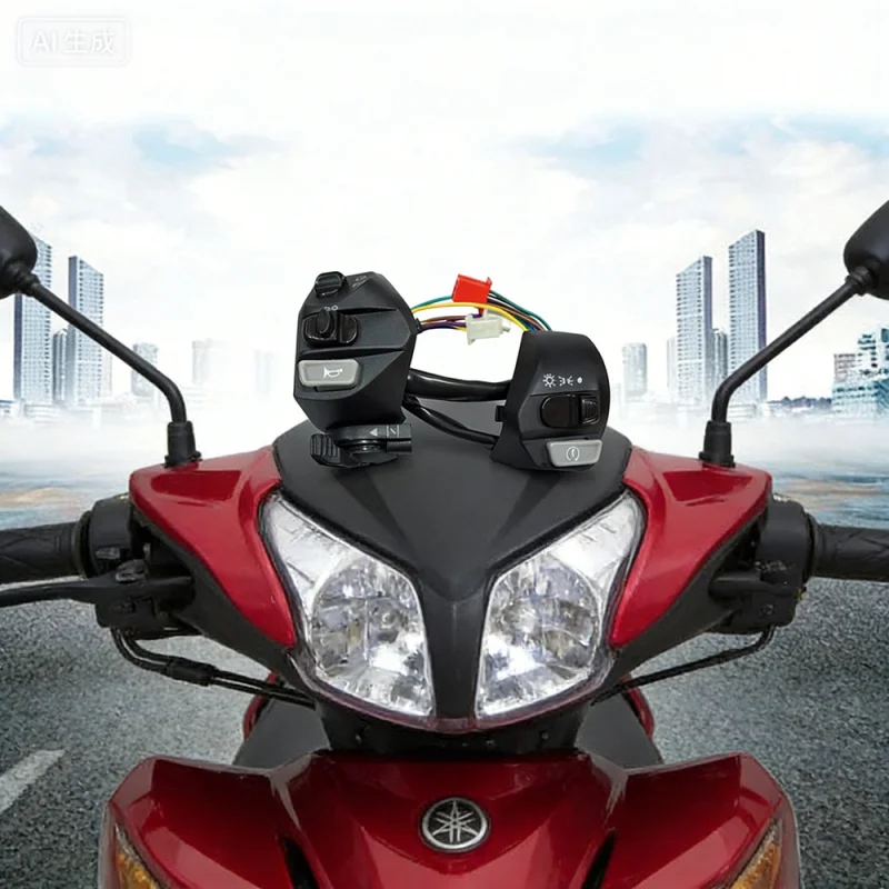 22mm Motorcycle Switches Accessories ON/OFF Button Handlebar Ontrol Horn Turn Signal Start Switch Items for Yamaha MIO LC135