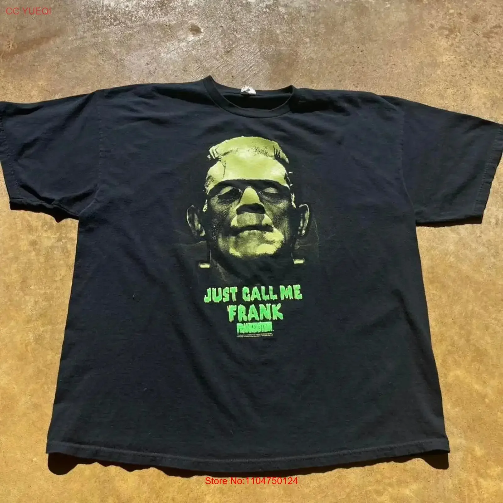 2000s Just Call Me Frank Universal Monsters T Shirt Vintage S 5XL vintage Washed Top For Everyday Wear Unisex designer clothes