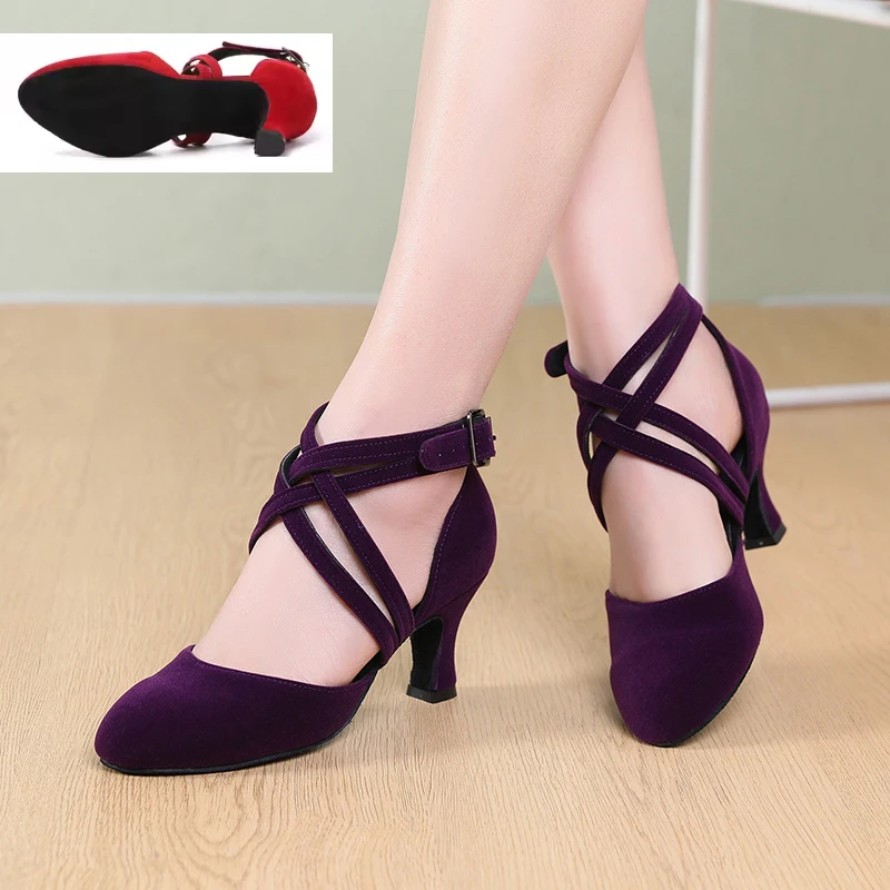 New Ballroom Latin Dance Shoes for Women/Girls Latin Dance Shoes Women/Ladies Professional Tango Rumba Salsa Suede Sole