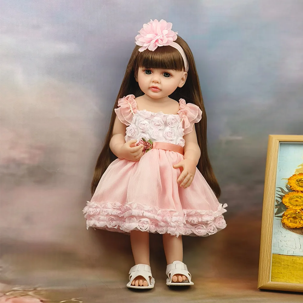 

55Cm Reborn Baby Doll Simulation Baby Reborn Doll Toddler Can Take A Bath To Accompany The Doll Toy
