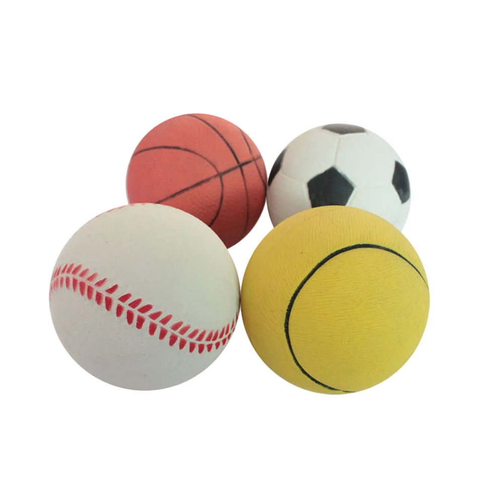 

4pcs Elastic Ball Suit Colorful Dog For Fetch Training Chewing Interactive Play Floating Water Pool Backyard Pet Supplies Dog