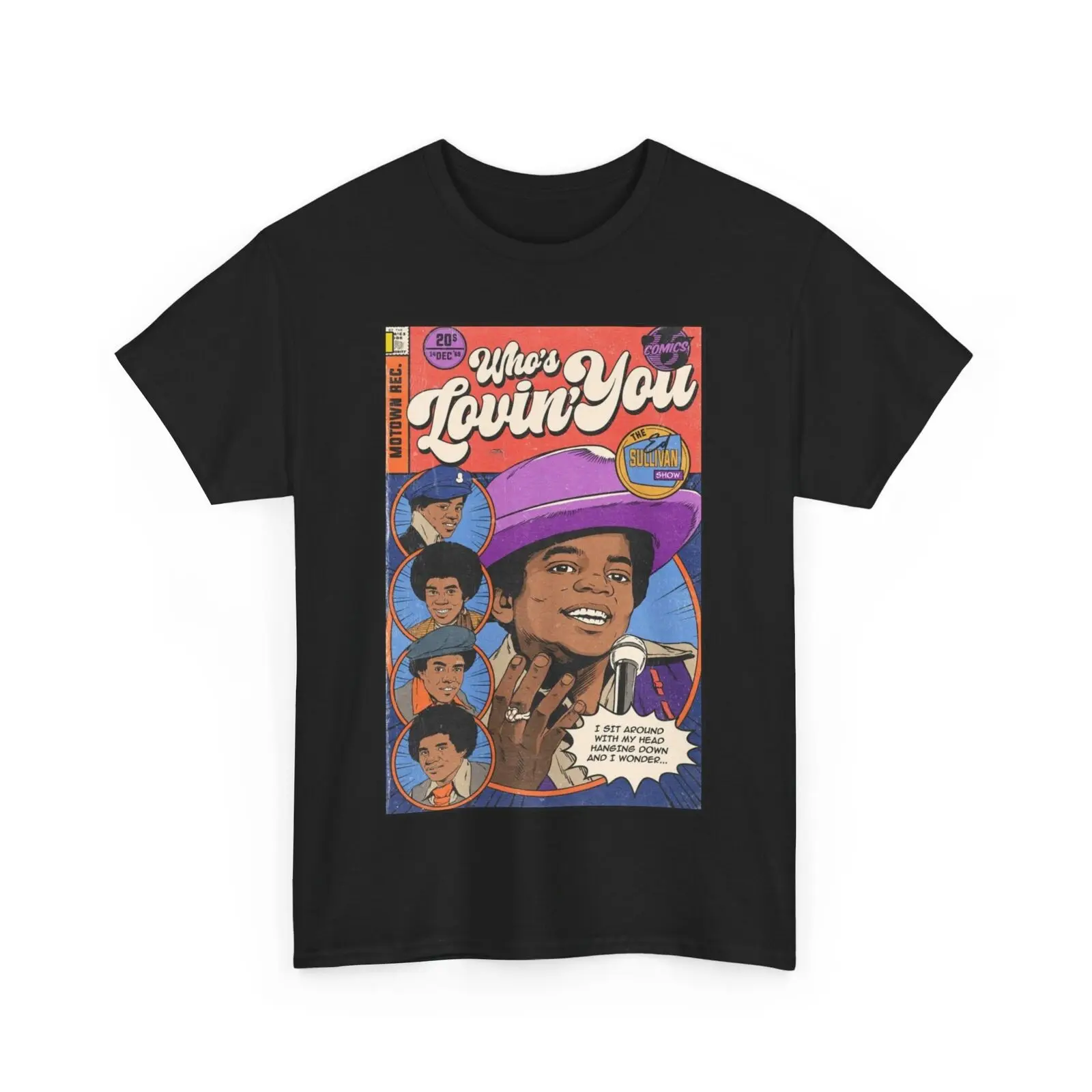 Michael Jackson Comic T shirt Jackson 5 Unisex Heavy Cotton Tee