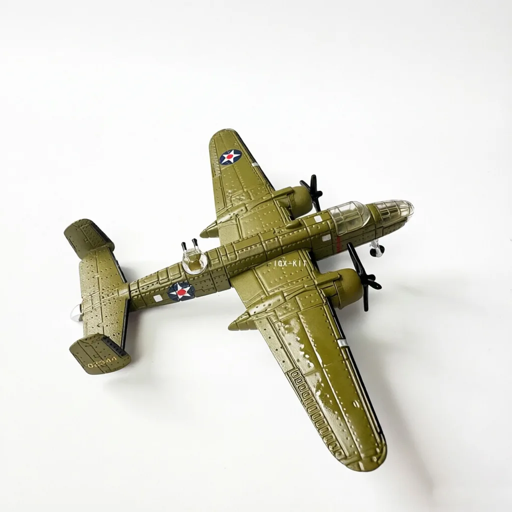 1/200 American B-25 Medium Bomber Model Diecast Aircraft B25 Alloy Aircraft Finished Toy Collection Gift Desktop Display Decor