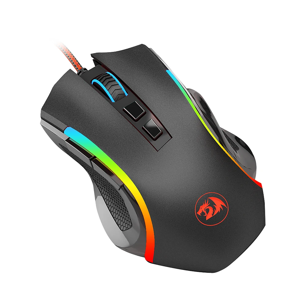 Ergonômico usb com fio gaming mouse 7200 dpi optical 7 botão jogo mouse com luz de fundo rgb gamer mouse mause computador para laptop pc