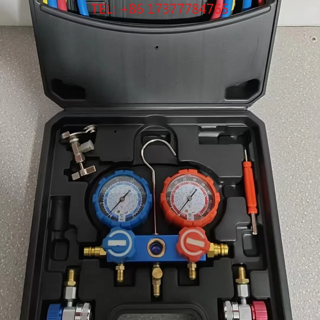 Manifold Gauges Set Refrigeration Digital Valve Tool Kit With Hose Air Conditioner Parts R 32 R 134 a R 410 A