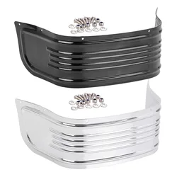 1pc Steel Motorcycle Front Fender Skirt Trim Cover Black/ Silver for Harley Touring Road King Electra Street Glide 1980-2013