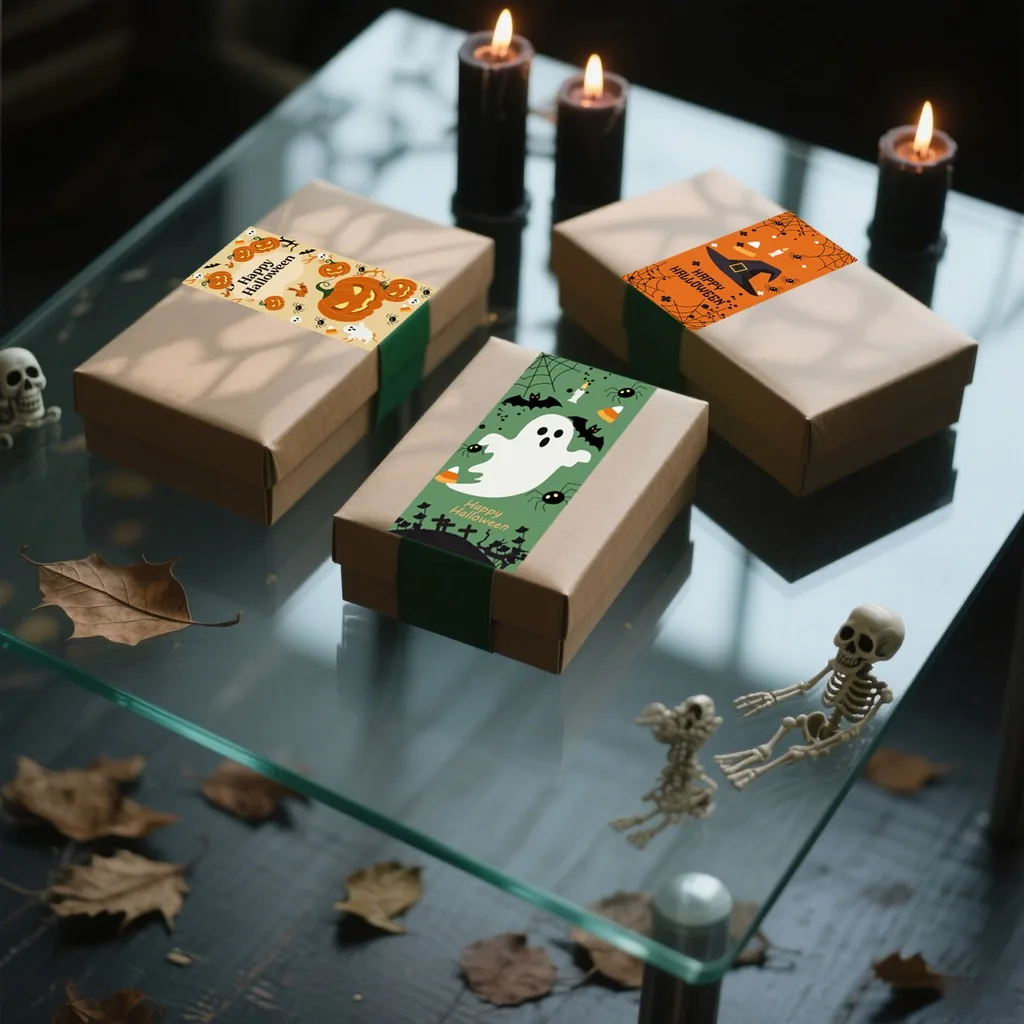 Packaging Decorative Sticker Matte Halloween Packaging Sticker Baking Packaging Sticker Color Printed For Halloween Events Gift