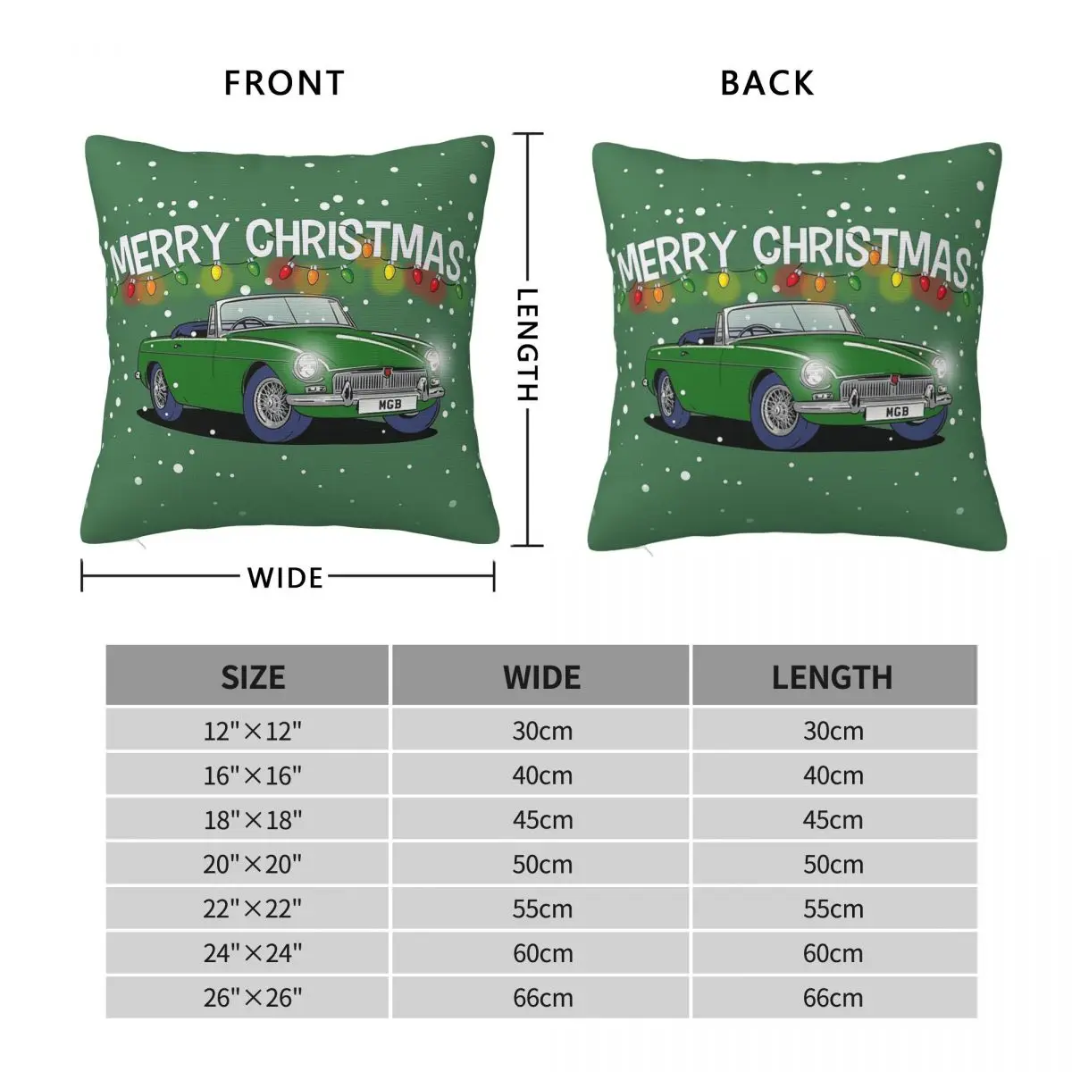 Mgb Merry Christmas Square Pillowcase Polyester Linen Velvet Creative Zip Decorative Sofa Seater Cushion Cover 18