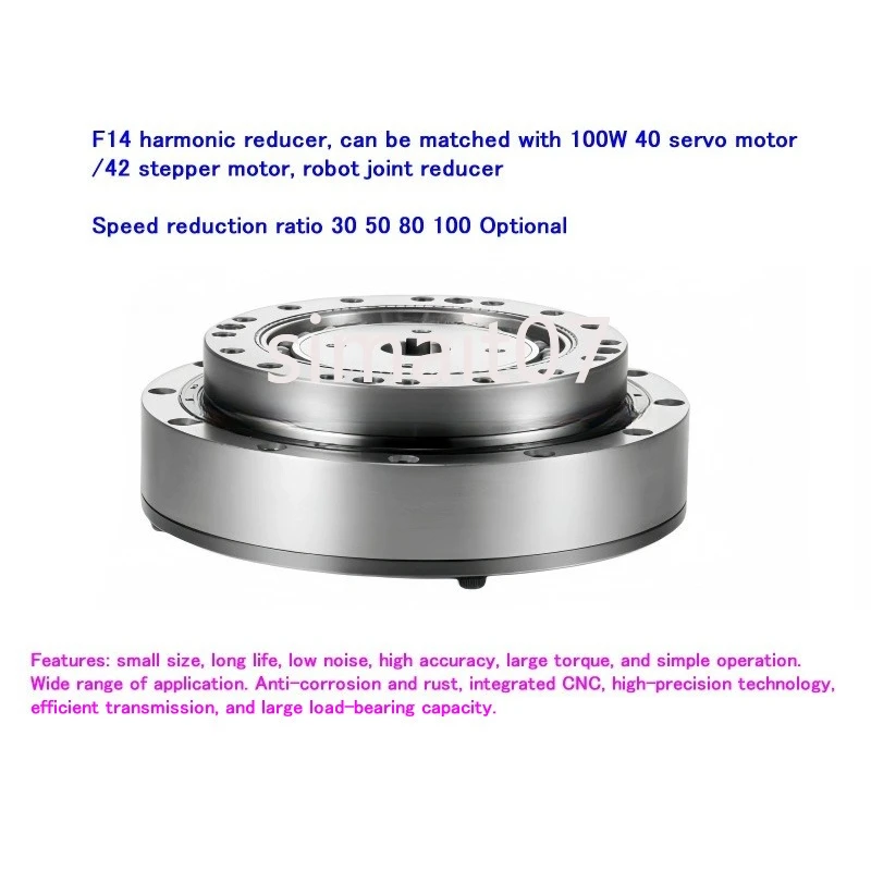 F14 Harmonic Drive - Compatible with 100W Servo/Stepper Motors for Robotics