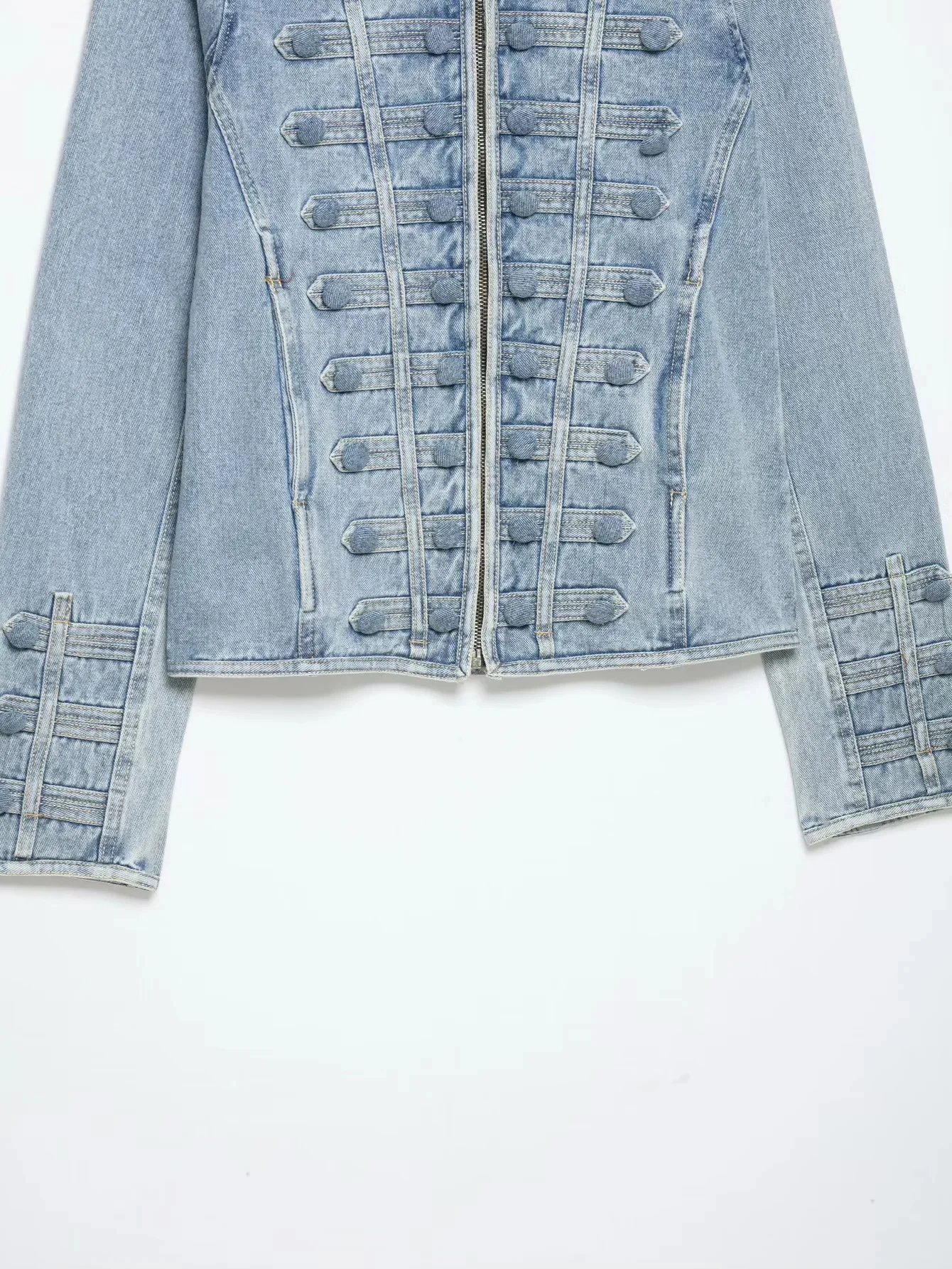 KONDALA Vintage Casual Chic Women Denim Jacket Button O-Neck Long Sleeve Jacket Fashion 2026 Fall Holiday Streetwear Jacket