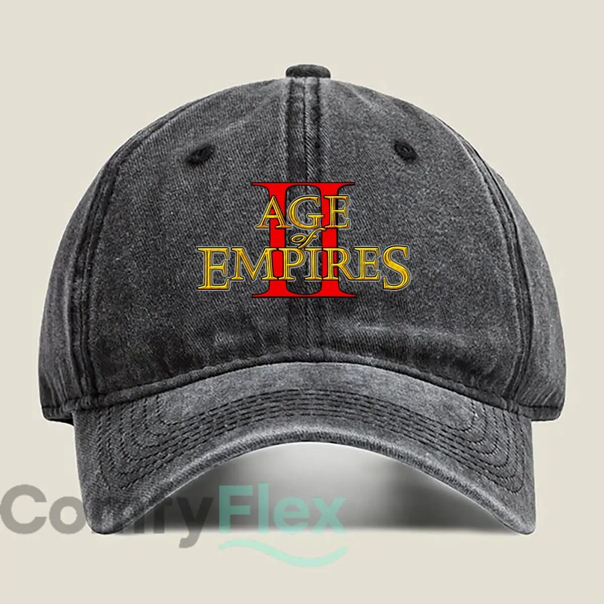 Age of Empires II Logo Fashion Washed Baseball Cap Hat Outdoor Activities