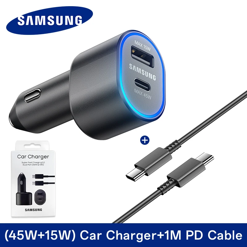 60W Samsung USB Type C Autolader PD Super Opladen Galaxy S25 S24 S23 S22 Ultra 45W 15W Oplader Samsung Z Fold 5 4 Flip in Auto