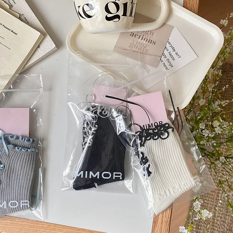 Amarrar meias femininas rendas fofas japonesas meia panturrilha verão meias finas e elegantes