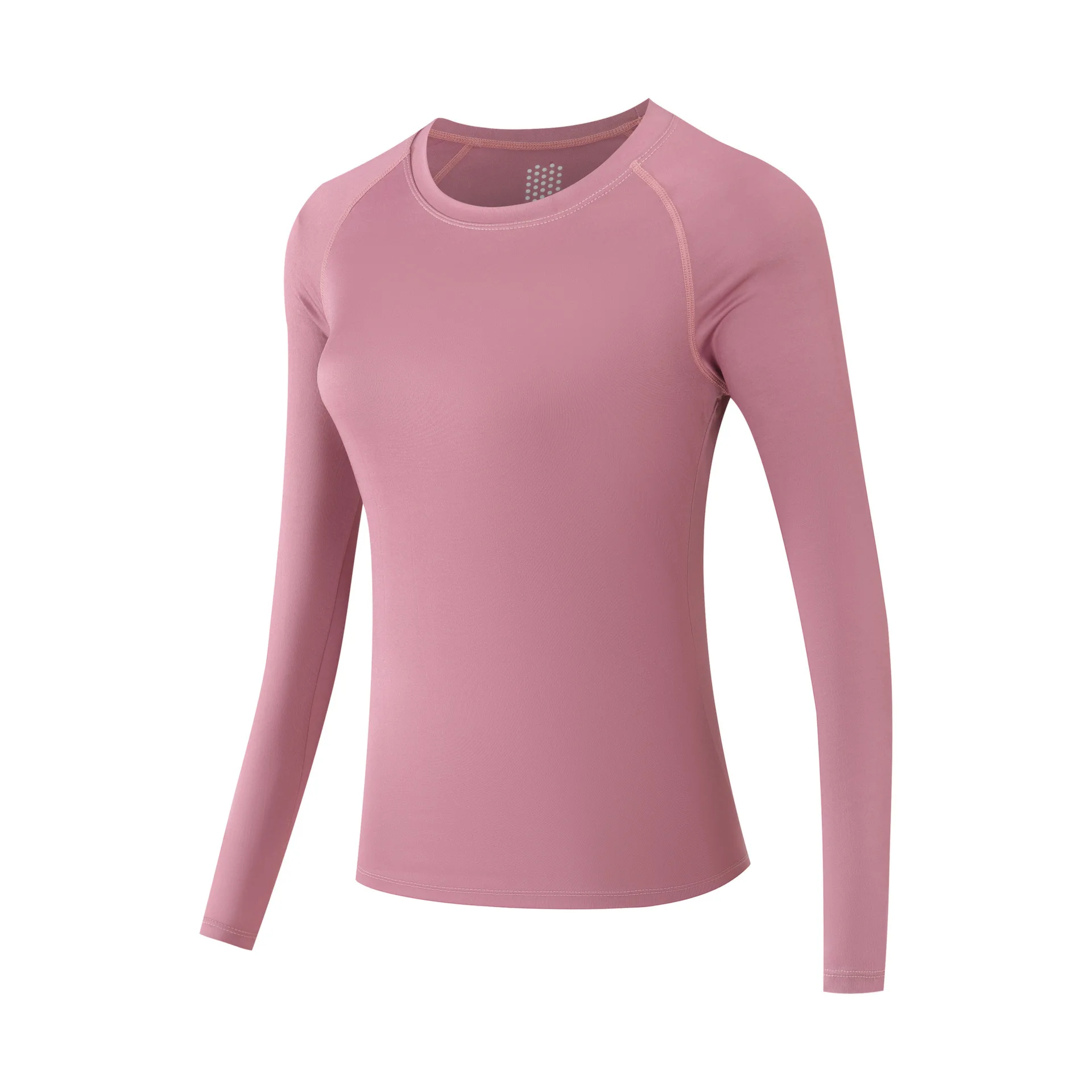 Quick Dry Breathable Long Sleeve Women's Running Shirt for Gym Fitness Workout T-shirt with High Waist Tummy Control Seamless