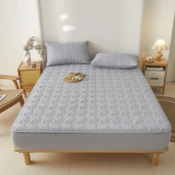 Dreamreal Cotton Thick Quilted Mattress Cover 2 Pattern Anti-bacterial Anti-mite Mattress Protector Topper Pad Soft Fitted Sheet