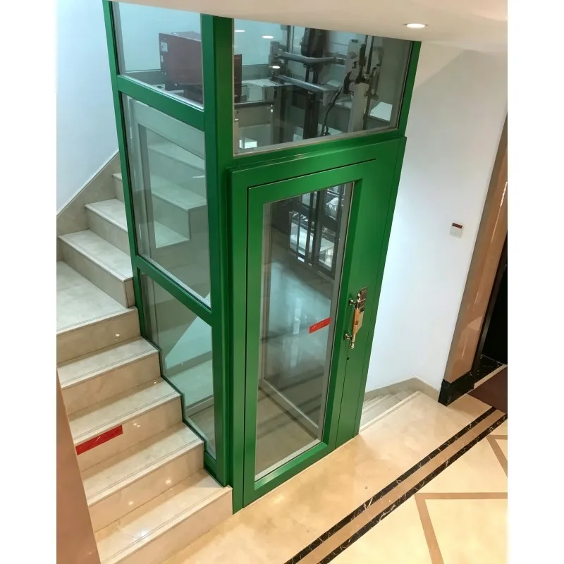 Glass Panoramic Villa Elevator with Aluminum Shaft Modern Traction Home Lift Small Passenger Lifts Personal Elevator for House