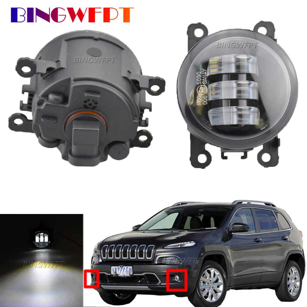 2PCS High Quality LED Fog Light Daytime Running Lamp DRL 12V H11 Fog lamps light For Jeep Cherokee KL 2014 2015 2016