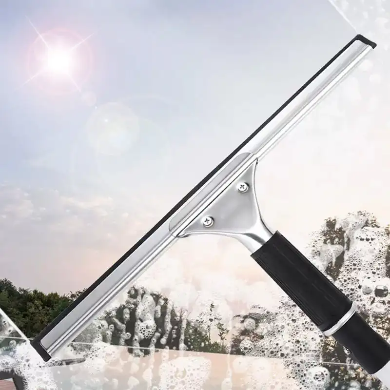 25/30cm Glass Cleaning Scraper Stainless Steel Non Slip Window Squeegee Wet Room Glass Wiper Household Cleaning Accessories