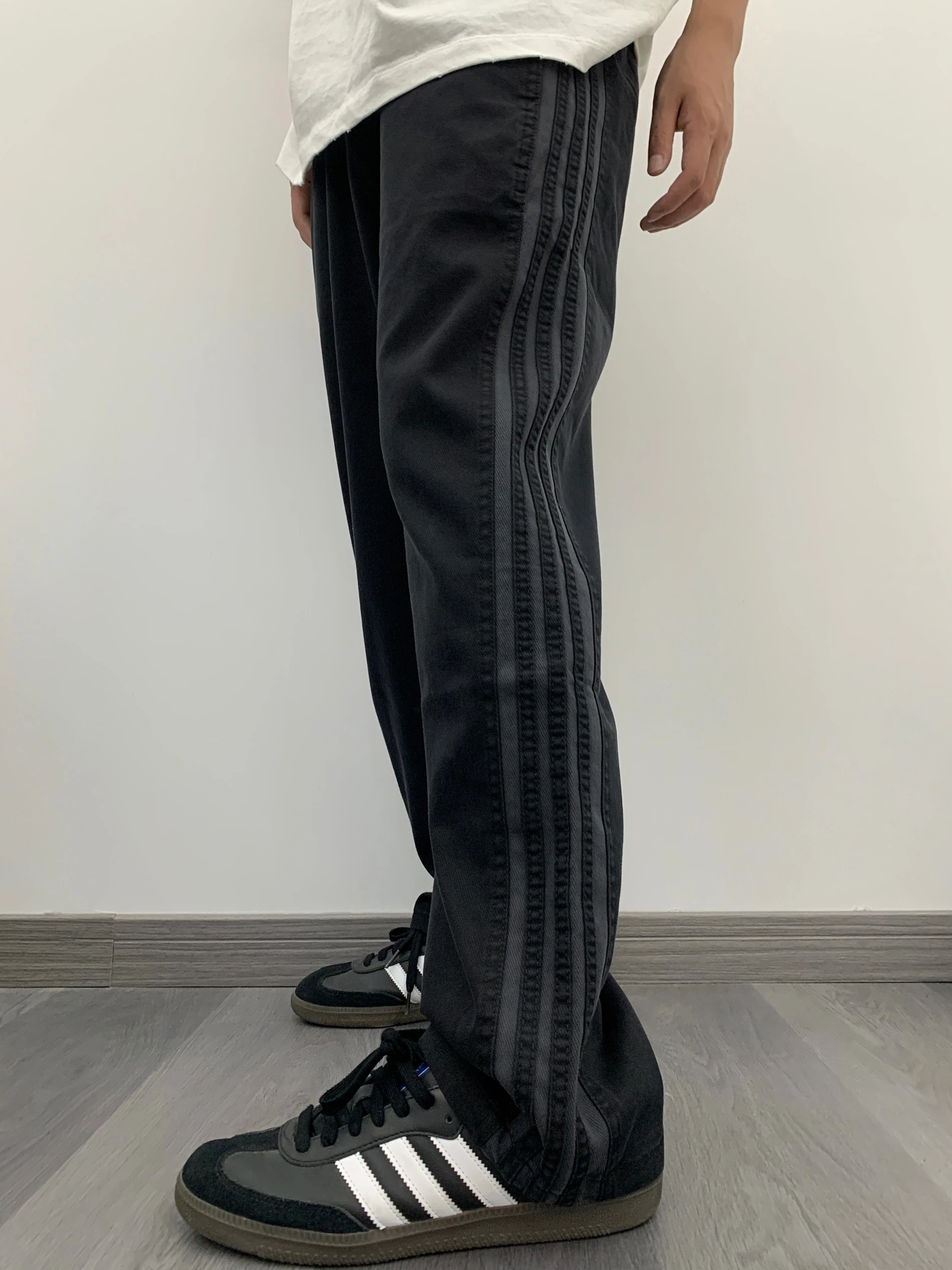 

Летние тонкие американские повседневные брюки в полоску в стиле High Street, в стиле милитари, для города, спортивные, широкие, прямые, длинные брюки...