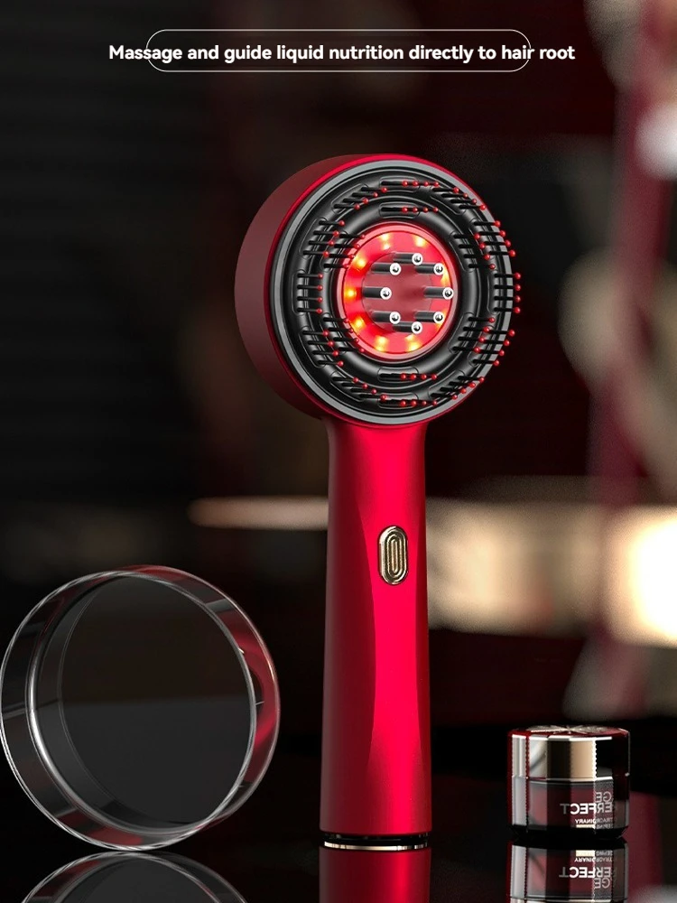 

Многофункциональная электрическая массажная расческа, 3 режима вибрационного массажа, 630 нм, инфракрасный уход за волосами в фолликуле, одночасный массаж и сыворотка