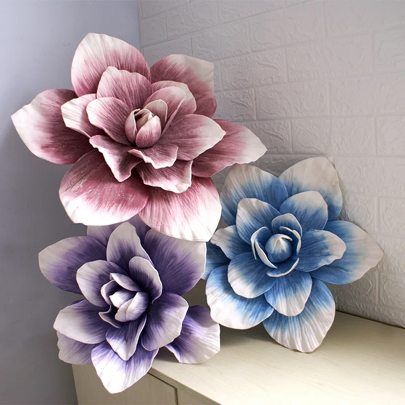 

New simulation large magnolia display in the window, wedding decoration, wedding props, road guidance, background flowers