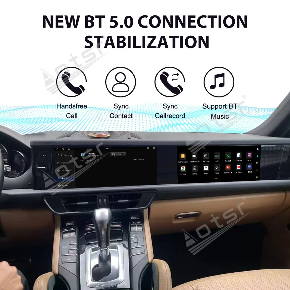 

12.3" Dual Screen For Porsche Cayenne 11-17 2025 Style Touch Screen Car Stereo Auto Radio Multimedia GPS Navigation Head Unit 4G