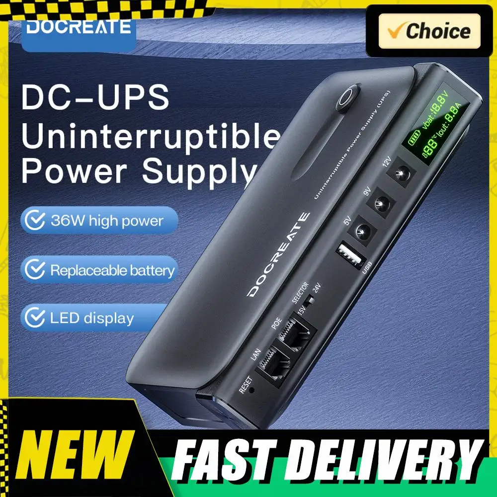 Alimentation sans interruption UPS haute puissance 36W, batterie remplaçable et affichage LED avec commutation d'alimentation sans couture pour les pannes