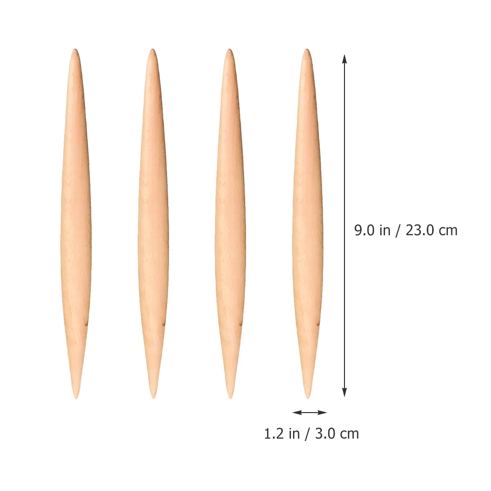

4pcs Wooden Rolling Pin For Baking Dough Roller Smooth Surface Premium Beech Kitchen Rolling Sticks Pizza Pasta Tortillas