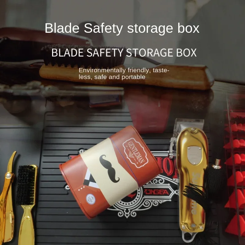 Mini Blade Recycling Box Barbershop Blade Disposal Case Safe Storage Bank Razor Safe Blade Container Box Trash Collector