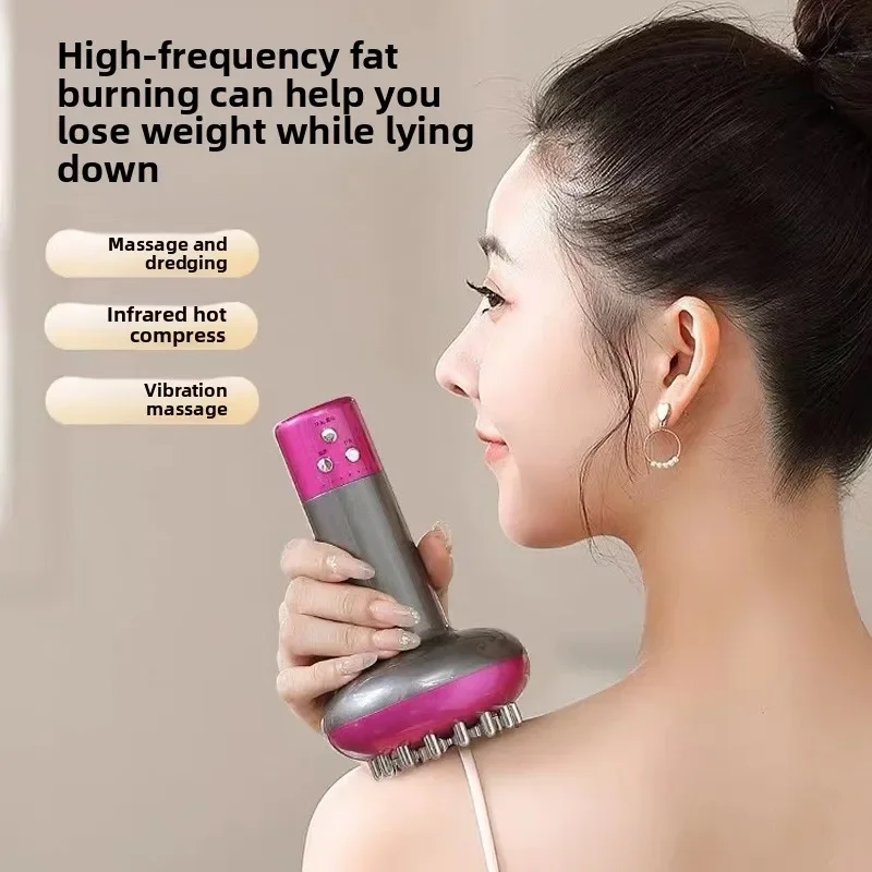 Electric Meridian Brush with Long Handle, Cross-border Body Dredging Massager, Abdominal Weight Loss Fat Burning Device