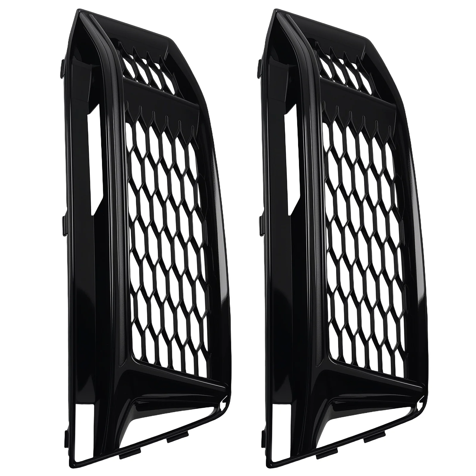 

Pair Front Lower Bumper Fog Light Grille for Audi A4 B9 2016-2018 8W0807681F