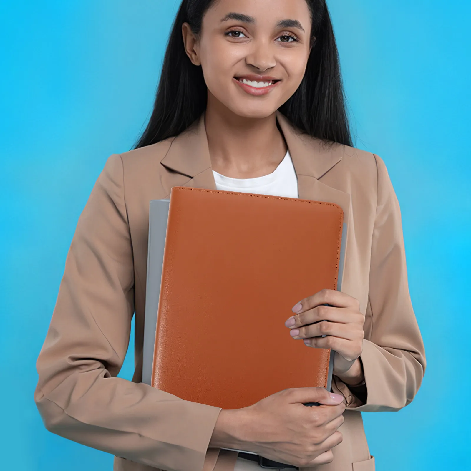 

1Set Zipper Document Organizer Binder Multifunctional Portfolio Folder Work Folder Organizer Office Portfolio Business Card File