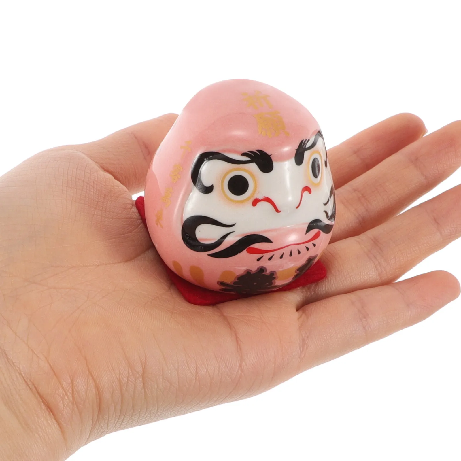 5Pcs Egg Ornament Japanese Style Ceramic Mini Decoration Good Luck Symbol Home Office Bookshelf Car Dashboard Traditional