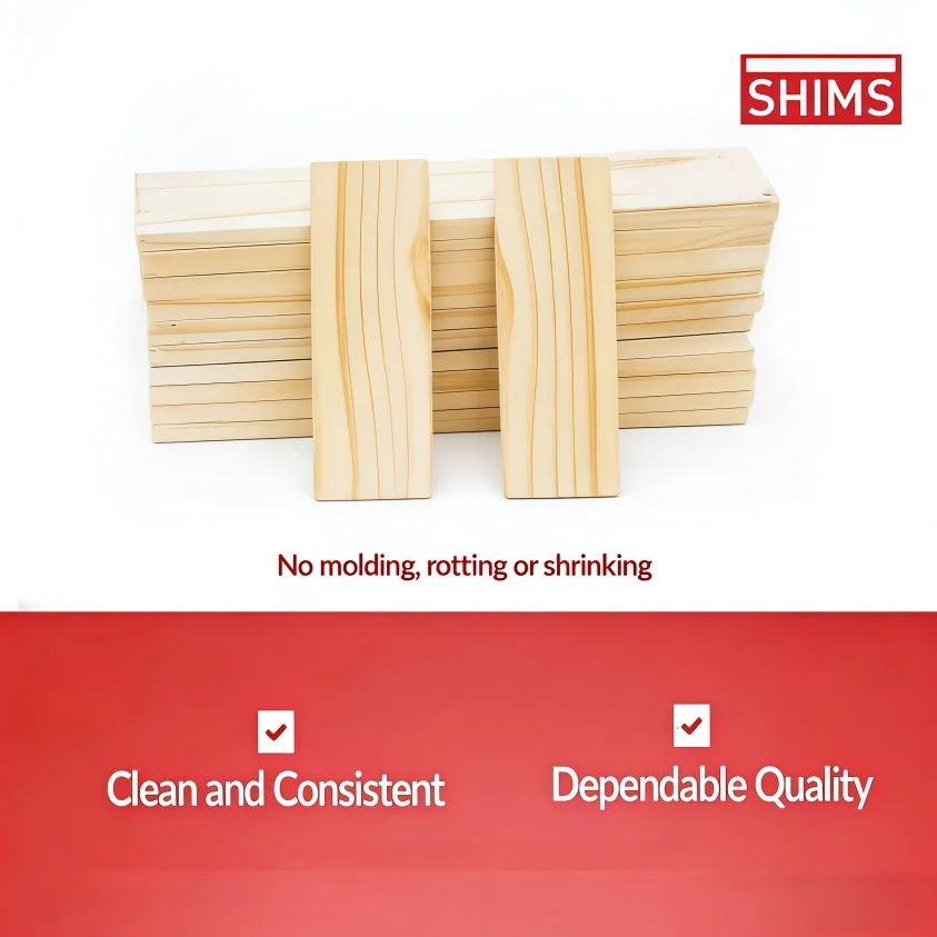6/9/20pcs Shims – DIY Wood Shims (8-inch), High-Performance Natural Wood, 100% Kiln-Dried –