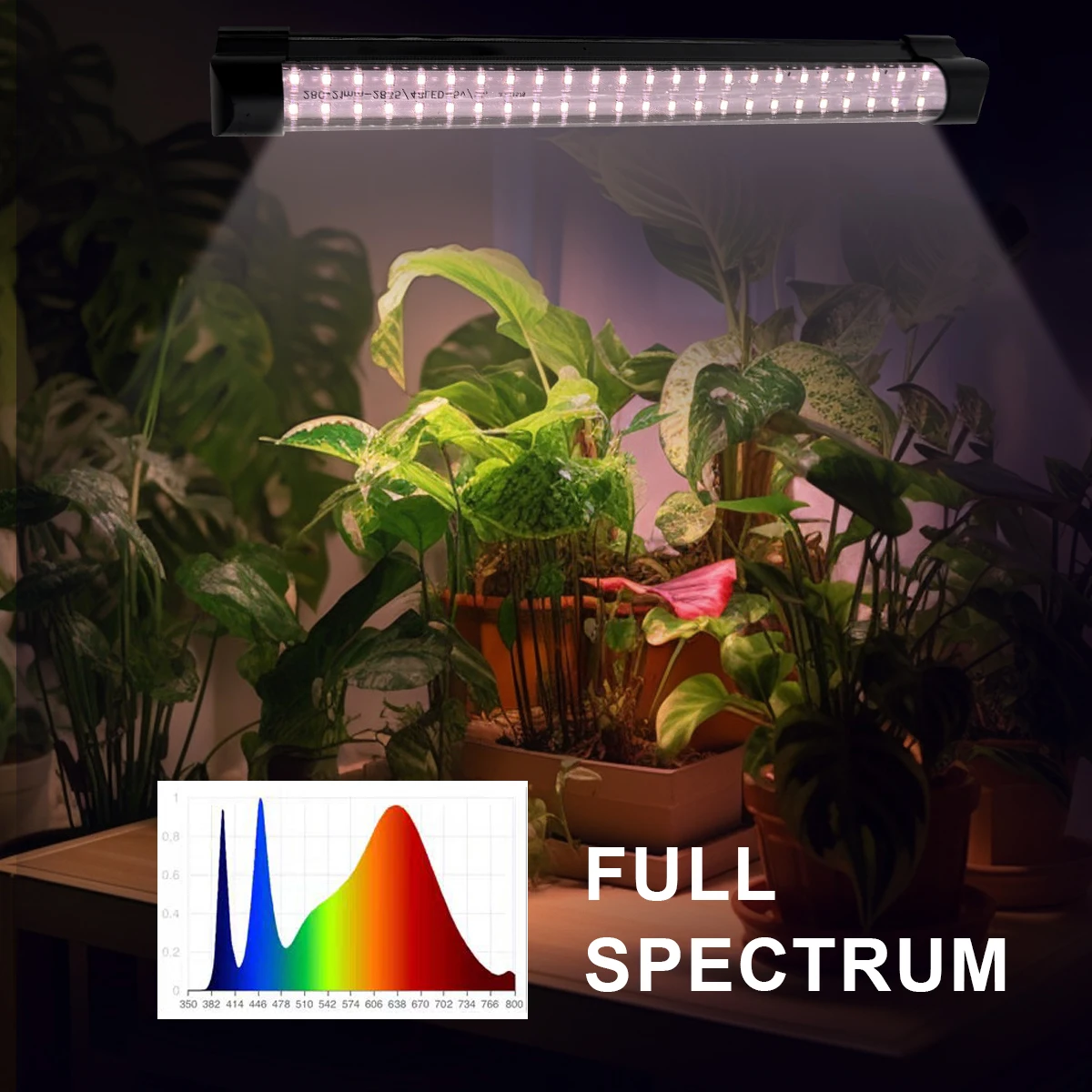 مصباح نمو LED - مصباح نباتي كامل الطيف - شتلات مائية داخلية ومصباح إضاءة تكميلي لرف الزهور - مصباح إطار #5