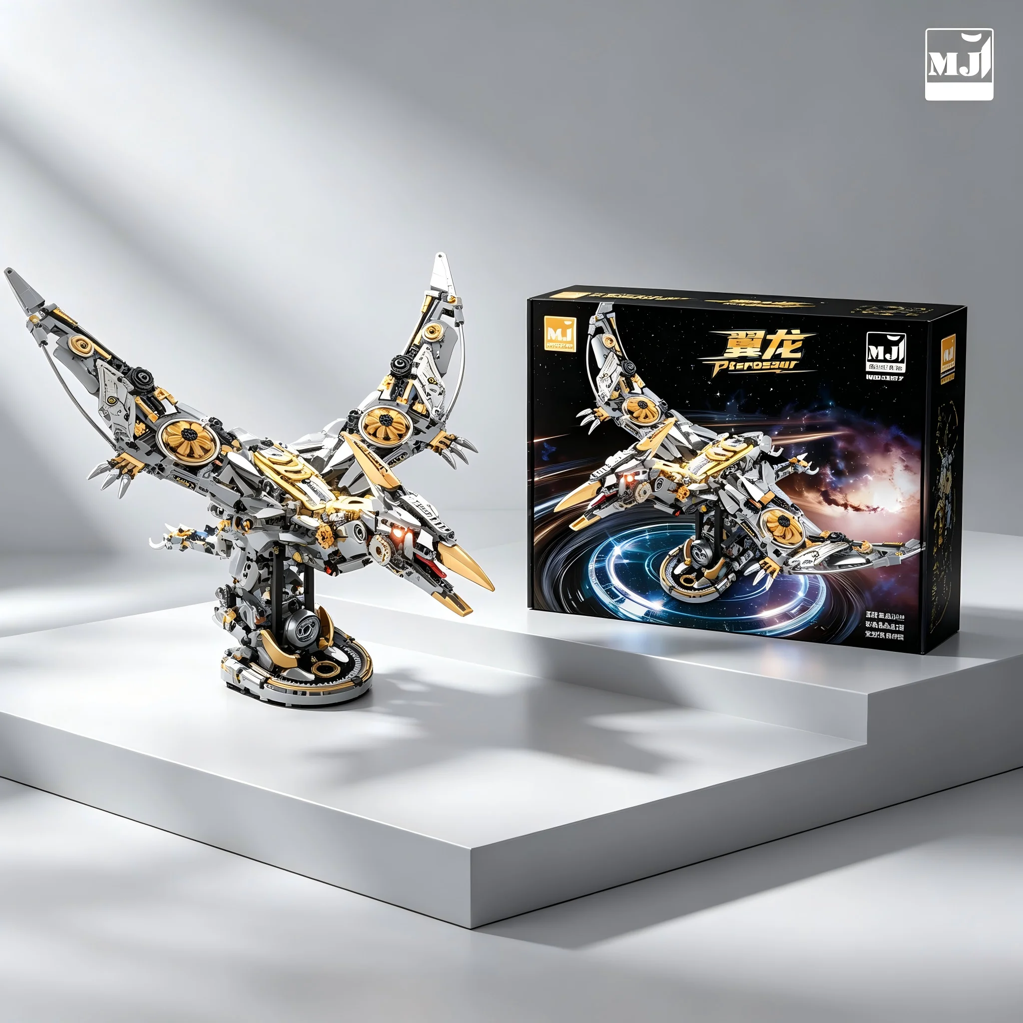 Creative MOC Mechanical Pterosaur Dinosaur Building Blocks Model 1266PCS Ornament Educational Birthday Gift for Kids