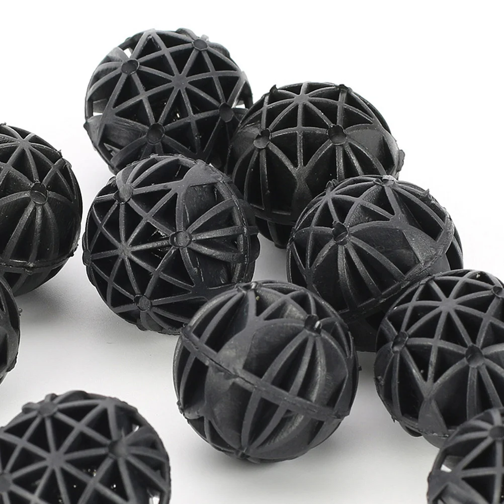 

100pcs Bio Balls Aquarium Filter Media Fish Tank Biological Filtration Balls Strong Non-Deformable Plastic Pond Tank Biofilters