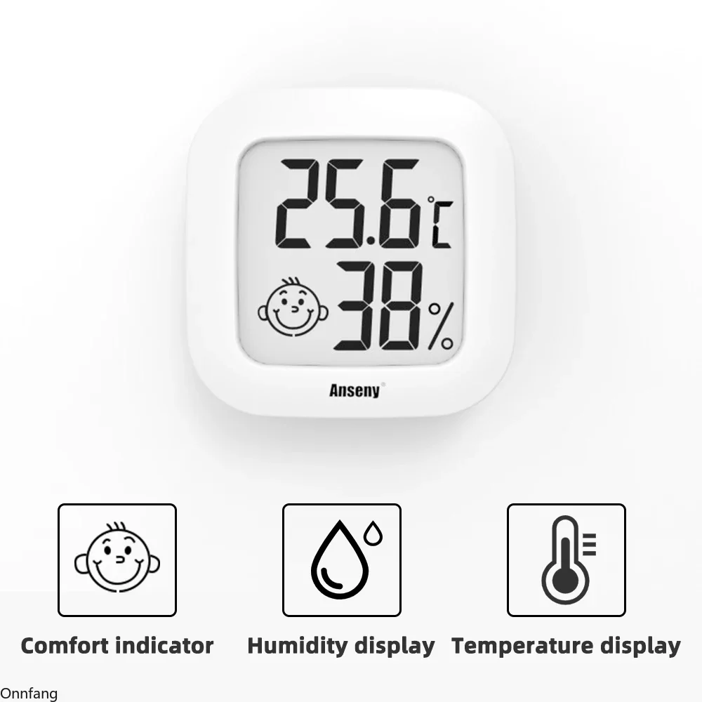 Imagem -04 - Mini Lcd Digital Termômetro Higrômetro Temperatura Interna ao ar Livre Casa Hidrômetro Sensor Medidor de Temperatura e Umidade Ferramenta